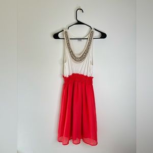 Charming Charlie Red and White Blouse Women’s Small